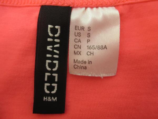 Divided H&M Pink and White Crop Top Size S
