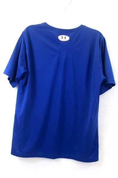 Under Armour Blue Fitted Short Sleeve Shirt Men's Size YXL