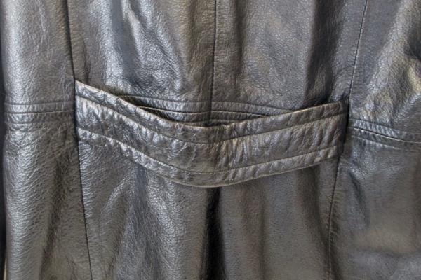 G3 Leather Jacket Solid Black Soft Leather Snap Down Women's Size S