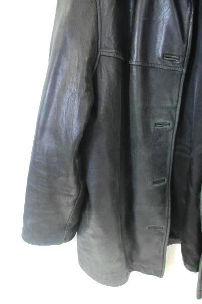 Merona Women's Leather Jacket Faded Black Soft Leather Snap Down Size XL