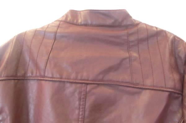 Brave Soul Women's Polyester Faux Fur Lined Jacket Burgundy Zip Down Size L