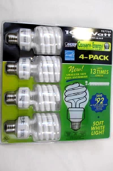 Feit Electric 100 Watt Replacement Light Bulb Last 13 Times Longer 4-Pack