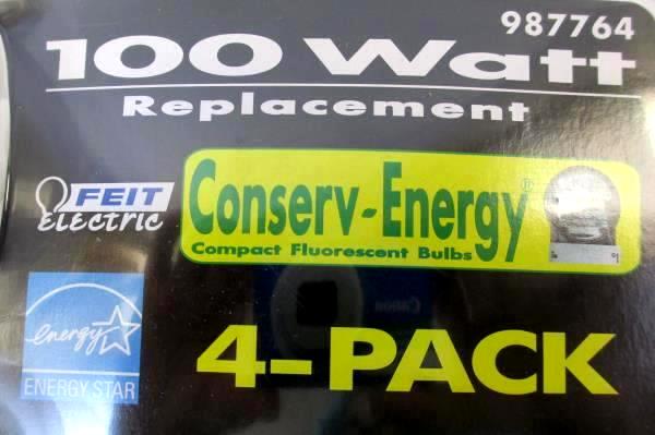 Feit Electric 100 Watt Replacement Light Bulb Last 13 Times Longer 4-Pack