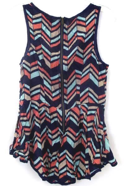 Xhilaration Women's Tank Top Zipper Down Back Multi-color Size S/P