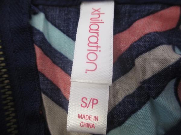 Xhilaration Women's Tank Top Zipper Down Back Multi-color Size S/P