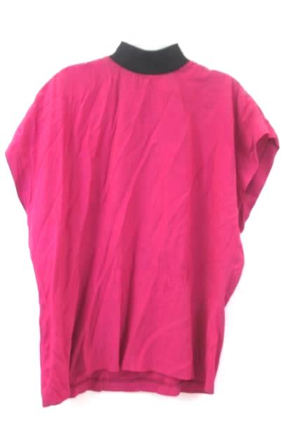 Francine Browner Shirt Pink Short Sleeve Zip Up Neck Women's Size 28W #13708