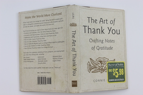 The Art Of Thank You by Connie Leas Hardcover Novel 2002 Beyond Words