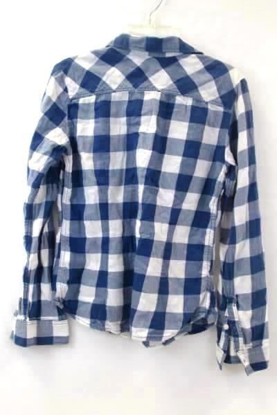 DIVIDED by H&M Button Up Flannel Blue & White Girl's Size 4
