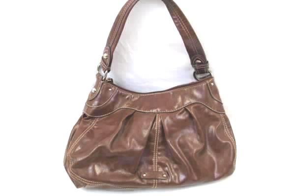 Women's Shoulder Handbag By Nine West Brown Zip Up
