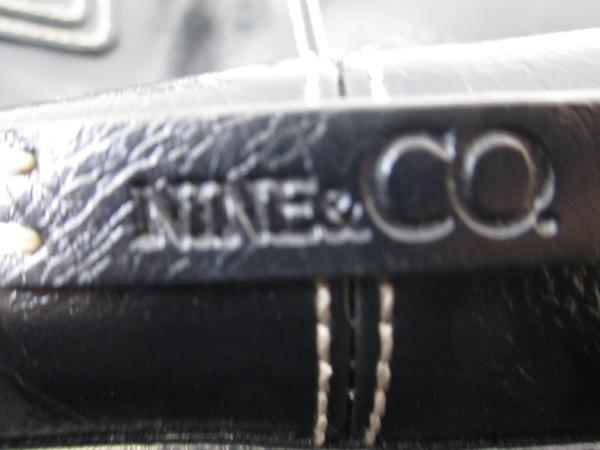 Women's Shoulder Purse By Nine & Co Genuine Leather Black Button Closure