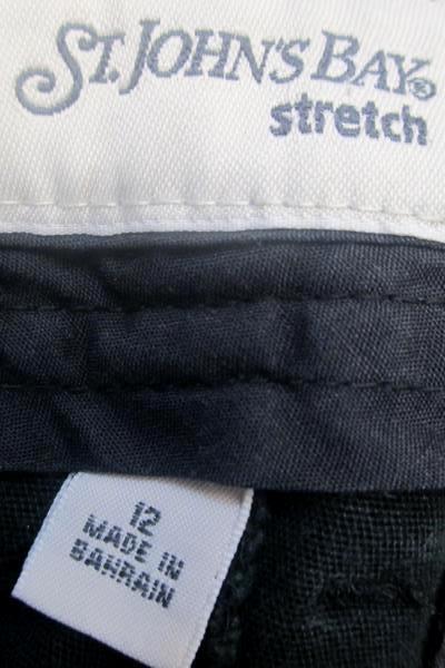 St. John's Bay Women's Capri's Stretch Pants Black Size 12