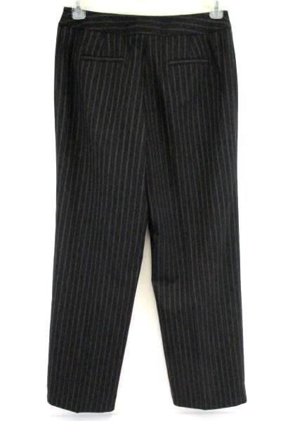 Anne Klein Women's Black with Brown Pinstripes Pants Career Casual Dress Size 8