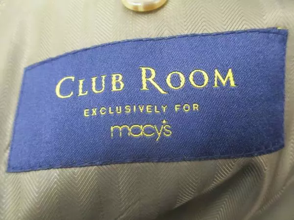 Club Room Men's Suit Jacket Brown w/ Black Spots Size 44R