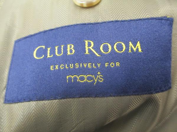 Club Room Men's Suit Jacket Brown w/ Black Spots Size 44R