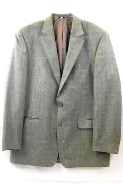 Men's Suit Jacket By Ralph Lauren Tan w/Black Spots Size 42L