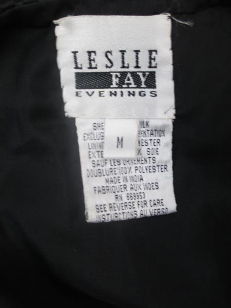Leslie Fay Women's Over Shirt Black Sequence Long Sleeve Size Medium