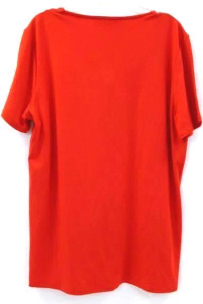 Jones New York Women's Shirt Red Short Sleeve Size L