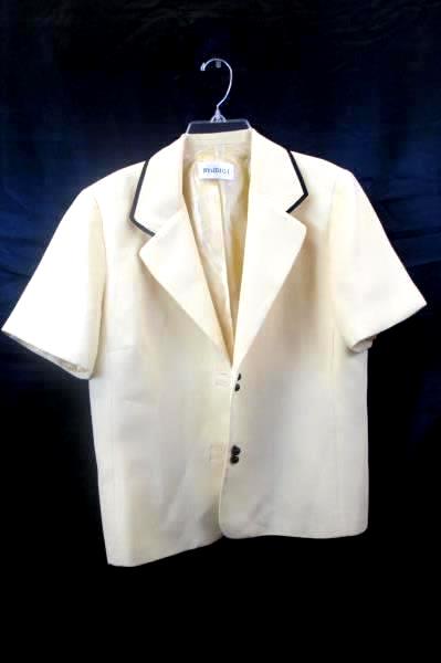 Studio I Shirt Yellow Short Sleeve w/ Black Lining Women's Size 12