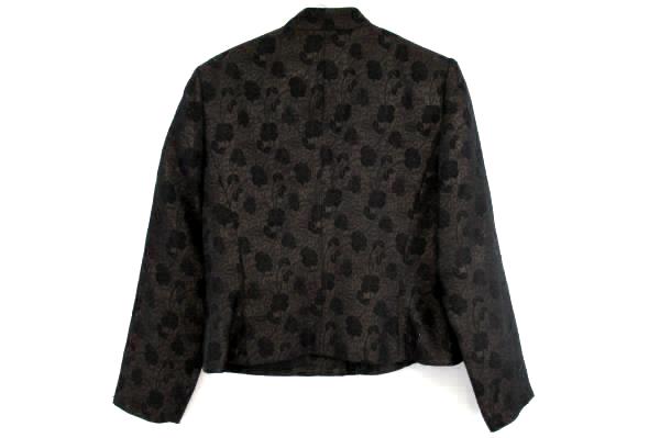 Women's DRESSBARN Plum & Black Rose Embroidered Suit Jacket Career Business 10
