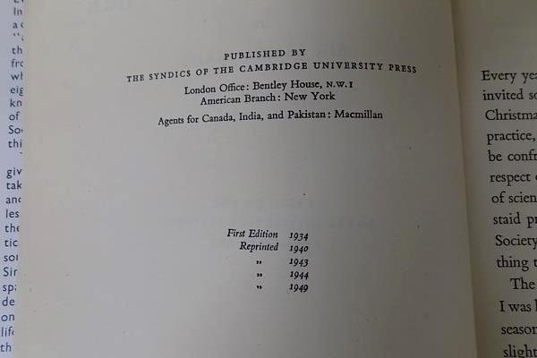 RARE Vintage 1949 Illustrated HB DJ THROUGH SPACE & TIME by Sir James Jeans