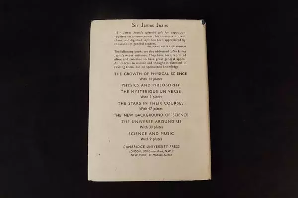 Rare Vintage Through Time And Space by Sir James Jeans 1949 Illustrated HCDJ