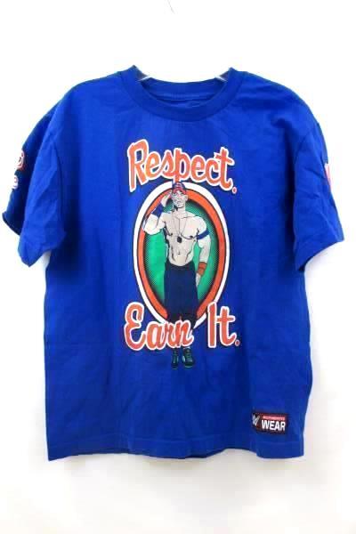 WWE T-Shirt Authentic Blue Orange John Cena Respect Boy's Size Youth L