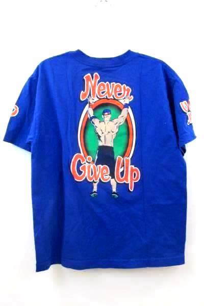 WWE T-Shirt Authentic Blue Orange John Cena Respect Boy's Size Youth L