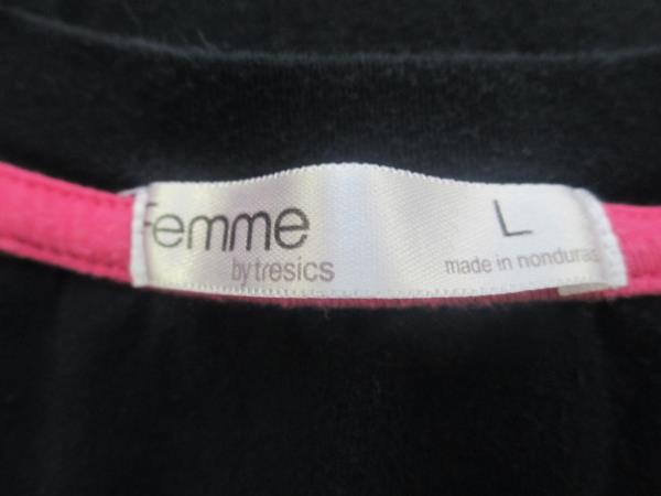 Femme Women's Black Short Sleeve Shirt Size L