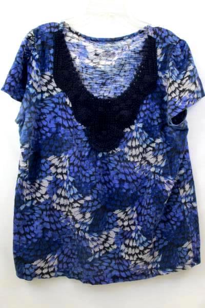 Lot of 2 Women's Shirt by St Johns Bay & Decree Blue Black Size Large