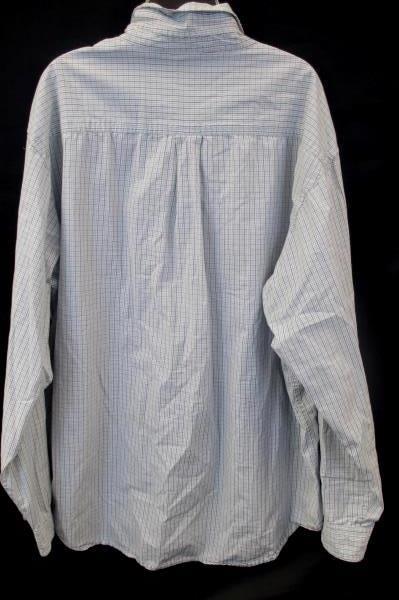 Men's Button Up By Arrow Long Sleeve White Plaid Size L