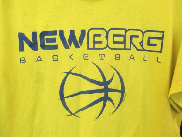 Newberg Basketball T-Shirt by Gildan Neon Yellow Unisex Size M