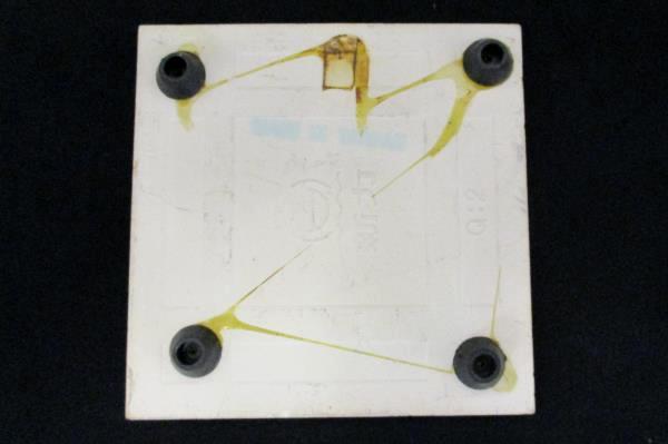 4.25" Square Ceramic Trivet Rubber Feet Country Ducks Black White Retro Orange
