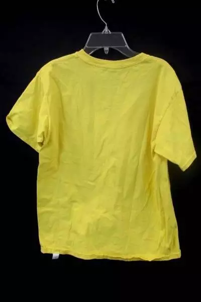 Gildan Graphic Tee Yellow w/ Blue Music Symbol Unisex Youth Size XL