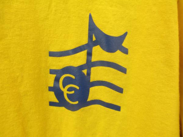 Gildan Graphic Tee Yellow w/ Blue Music Symbol Unisex Youth Size XL