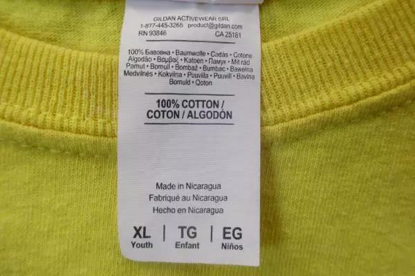 Gildan Graphic Tee Yellow w/ Blue Music Symbol Unisex Youth Size XL