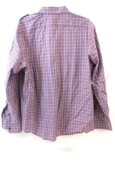 Michael Kors Men's Button Up Red White Blue Plaid Long Sleeve Size XL