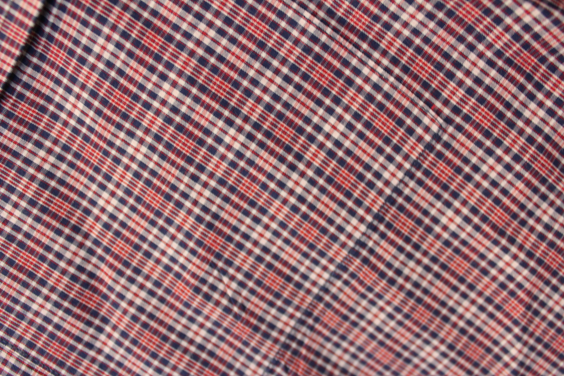 Michael Kors Men's Button Up Red White Blue Plaid Long Sleeve Size XL