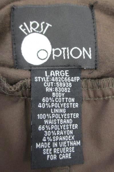 First Option Women's Skirt Size Large Brown Black Design Plaid
