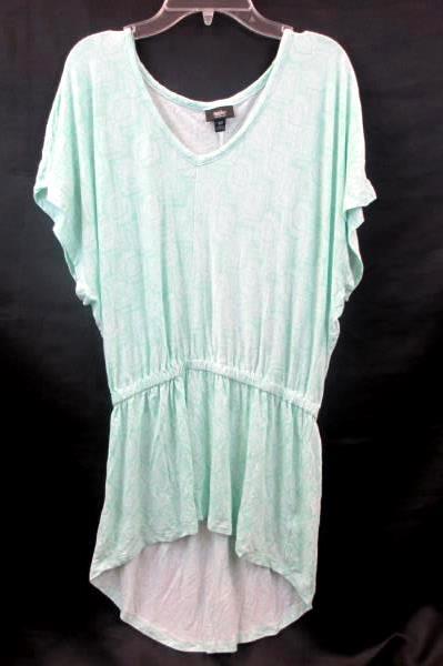 Women's Blouse By Mossimo Teal White Design Size S/P