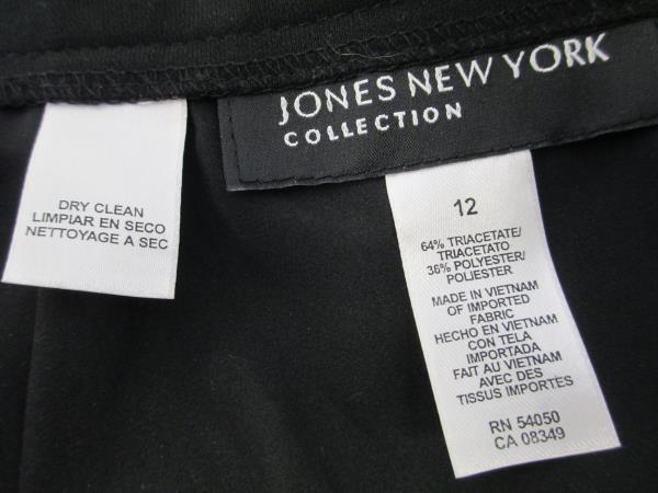 Jones New York Women's Skirt Solid Black Size 12