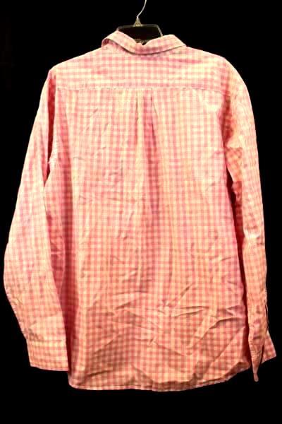 Gap Men's Button Up Shirt Dress Shirt Long Sleeve Pink White Plaid Size XL