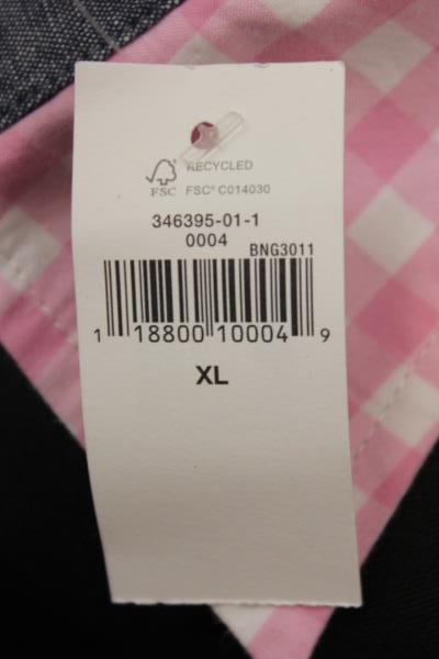 Gap Men's Button Up Shirt Dress Shirt Long Sleeve Pink White Plaid Size XL