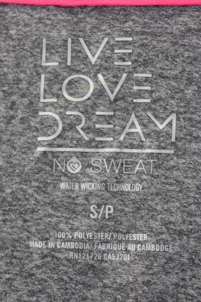 Live Love Dream Women's Top No Sweat "RUN DON'T WALK" Gray Size S/P