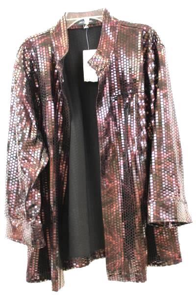 Over Coat by Notations Purple Shiny Women's Size 2X