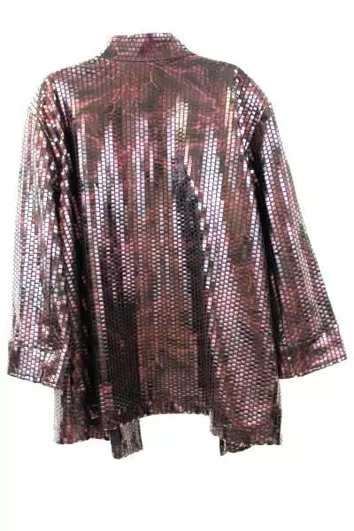Over Coat by Notations Purple Shiny Women's Size 2X