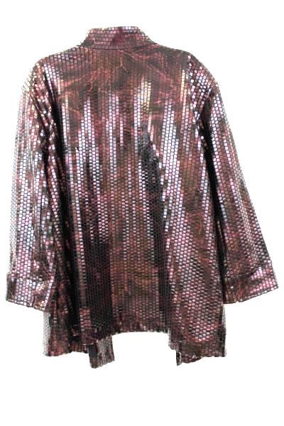 Over Coat by Notations Purple Shiny Women's Size 2X
