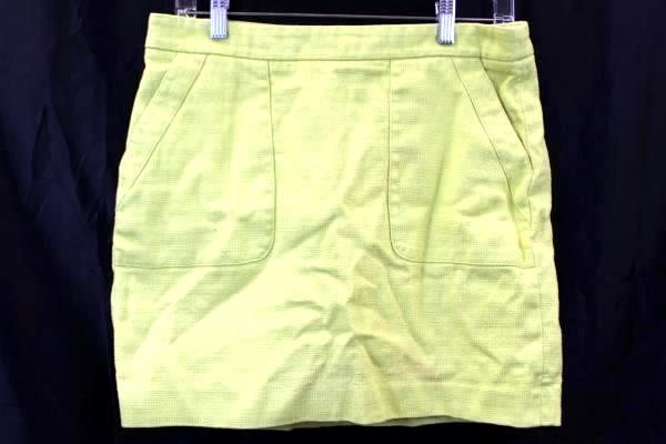 Loft Women's Yellow Pencil Short Skirt w/Pockets and Zipper Size 8