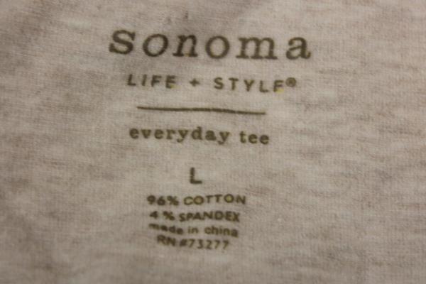 Lot of 2 Sonoma Life and Style & OP Women's Tops Solid and Striped Size L