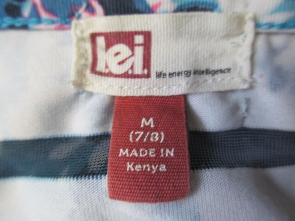 L.E.I. Girl's Blouse with Built in Tank Top Floral Blue Multicolor Size M