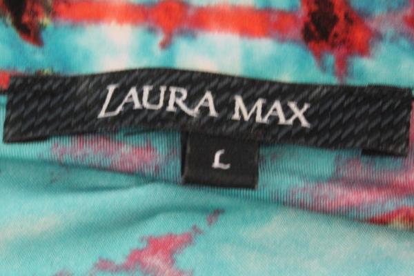 Laura Max Women's Button Up Top Multi-Color Abstract Design Size L
